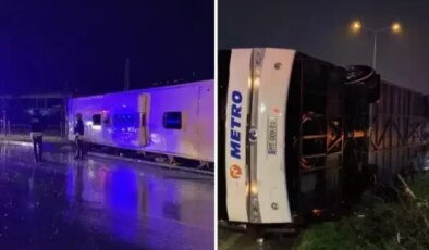 Samsun’da yolcu otobüsü devrildi! Çok sayıda yaralı var