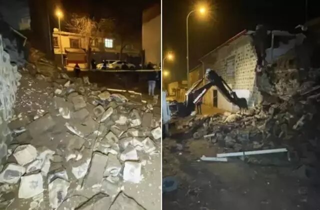 Şanlıurfa’da çöken boş evin yanındaki 3 ev tedbiren tahliye edildi