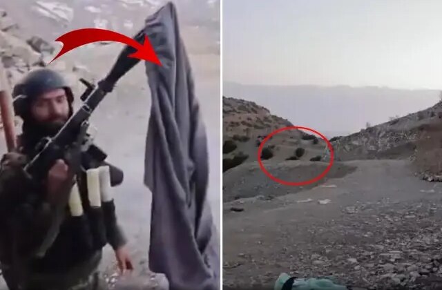 Savaş sırasında bomba görüntü! O anları cep telefonuyla kaydettiler