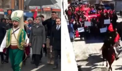 Şemsiye görüntüleriyle tartışma yaratan kaymakam için sokağa çıktılar