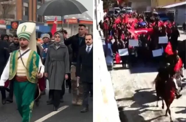 Şemsiye görüntüleriyle tartışma yaratan kaymakam için sokağa çıktılar