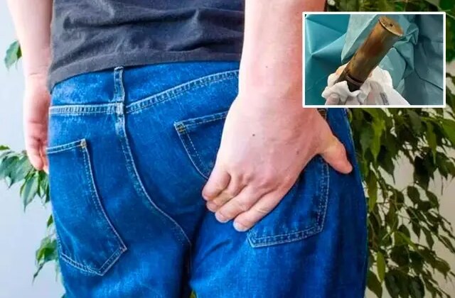 Şiddetli ağrıyla hastaneye başvuran adamın makatından 100 yıllık top mermisi çıktı