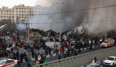 Tahran’daki bir çarşıda yangın çıktı: 200 dükkan küle döndü