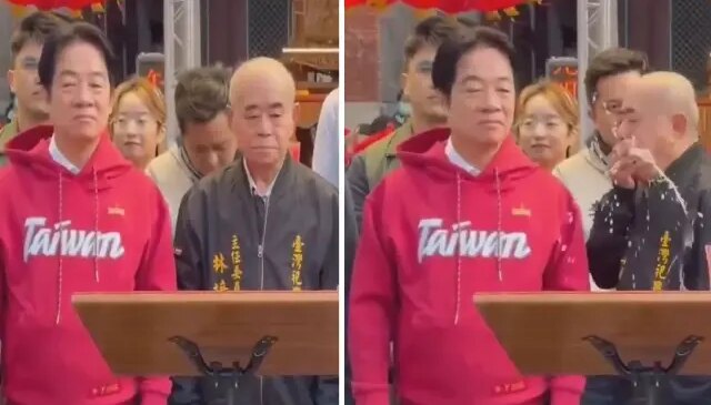 Yıllarca konuşulacak görüntüler! Tapınak başkanı, Cumhurbaşkanının üzerine istifra etti