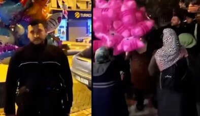 Teravih sonrası çocukları sevindirmek istedi, büyükler her şeyi berbat etti