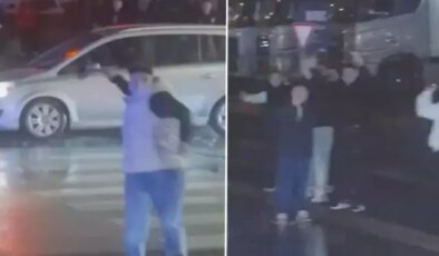 Trabzonspor otobüsüne saldırı anı ortaya çıktı: Yol kenarında pusu kurmuşlar