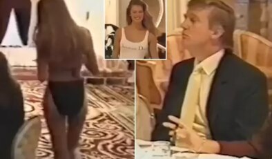 Trump’ı zora sokacak görüntüler! Modellik yarışmasında jüri olarak yer almış