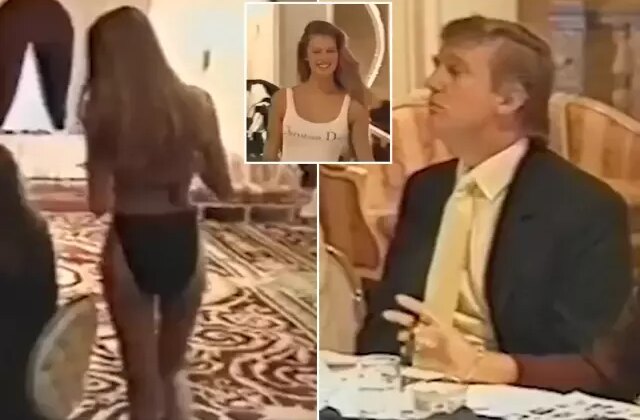 Trump’ı zora sokacak görüntüler! Modellik yarışmasında jüri olarak yer almış