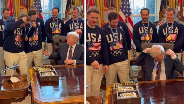 Trump, Kış Olimpiyatları’nda altın madalya kazanan takımını kabul etti