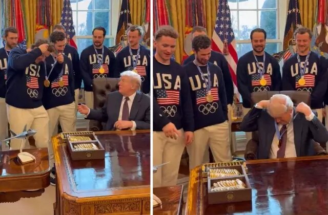 Trump, Kış Olimpiyatları’nda altın madalya kazanan takımını kabul etti