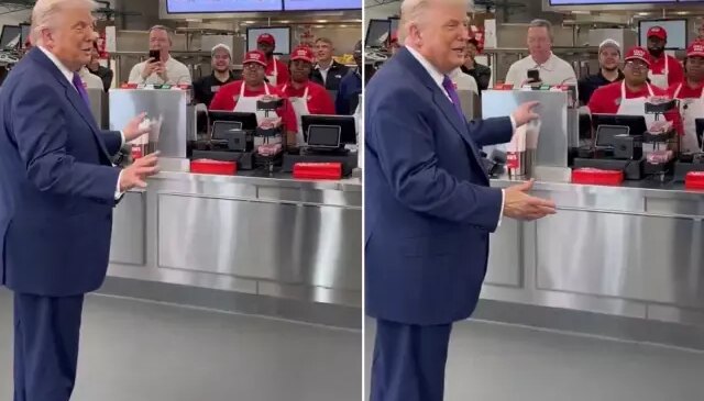 Trump kötü beslenmeye devam ediyor! Soluğu yine orada aldı