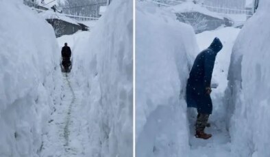 Tunceli’de kar kalınlığı insan boyunu geçti