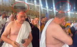 Umrede şaşkına uğratan görüntü: Her gören telefona sarıldı