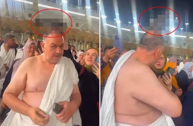 Umrede şaşkına uğratan görüntü: Her gören telefona sarıldı