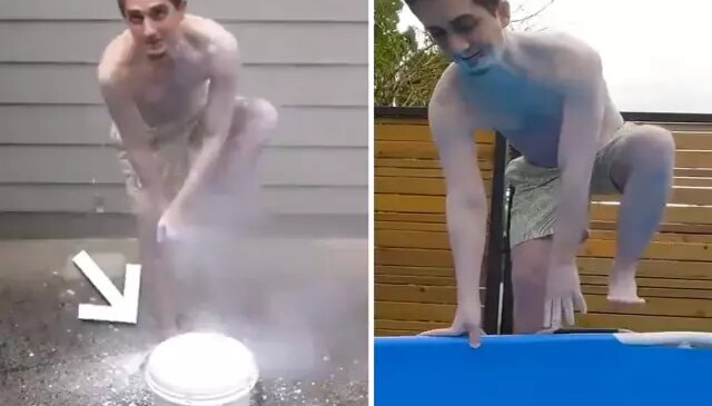 Ünlü YouTuber, girdiği havuzdan kupkuru çıktı