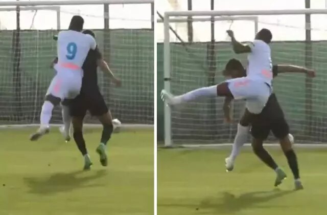 Uslanmıyor! Jhon Duran, Zenit’teki ilk maçında rakip futbolcuya tokat attı