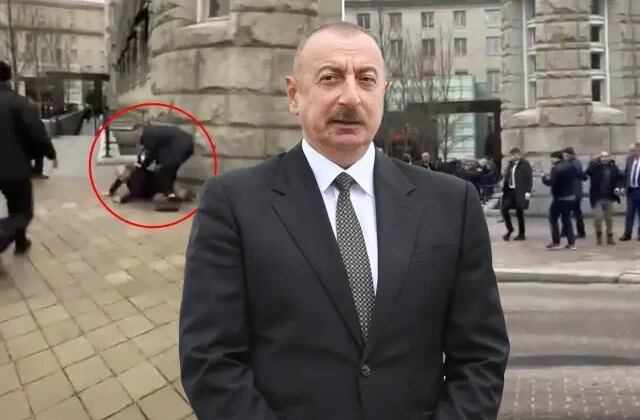 Yer: ABD! Aliyev’e yönelik protesto sırasında arbede çıktı