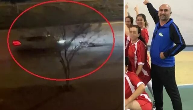 Baygın halde terde yatan öğretmenin üzerinden geçti