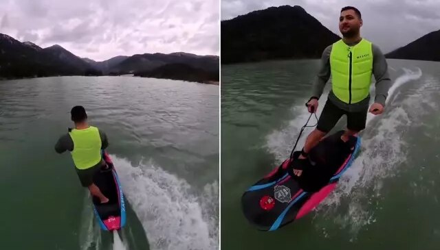 Yol bitti, göl başladı! Konya’dan Antalya’ya sörf yaptı