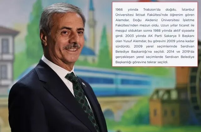 Yusuf Alemdar’ın biyografisindeki bilgiye üniversiteden yalanlama: Bizden mezun olmadı