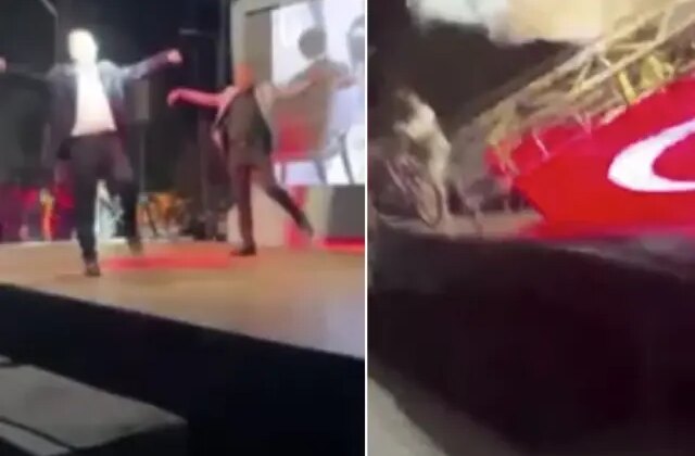 Zeybek oynamak için sahneye çıkan belediye başkanı ölümden döndü