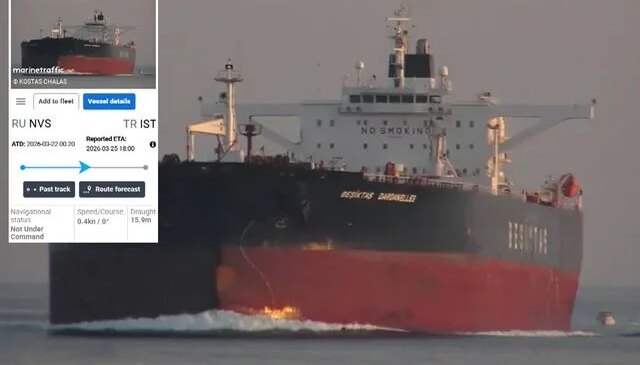 140 bin ton petrol yüklü Türk tankerine dron isabet etti