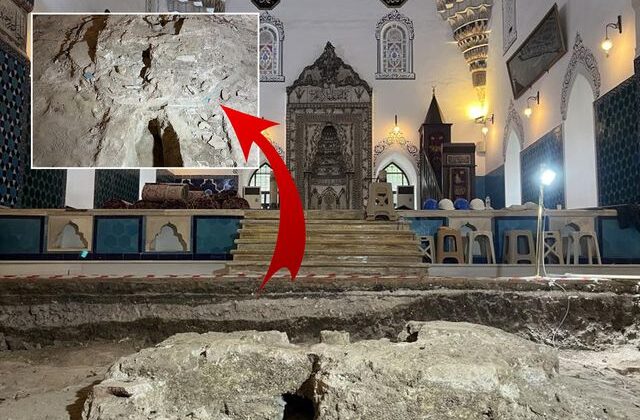 Bursa’da heyecanlandıran keşif! 600 yıllık caminin altından çıktı
