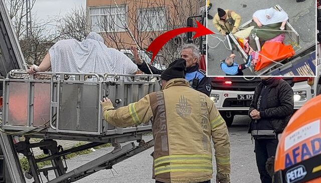 240 kiloluk genç kadın için seferberlik! Pencereyi söküp vinçle indirdiler