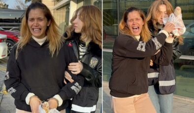 8 çocuk annesi kadın tutuklanınca ağlayarak cezaevine götürüldü