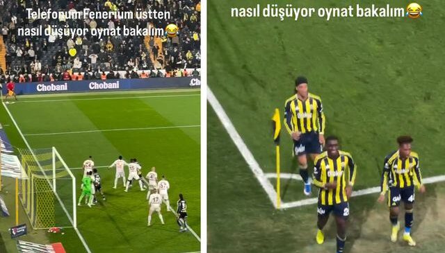 90+5’te gelen golle telefonunu tribünden alt kata düşürdü! Sonrasında olanlar daha da ilginç
