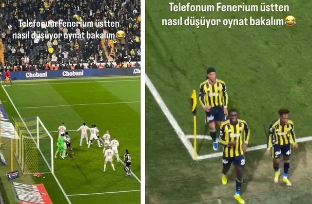 90+5’te gelen golle telefonunu tribünden alt kata düşürdü! Sonrasında olanlar daha da ilginç