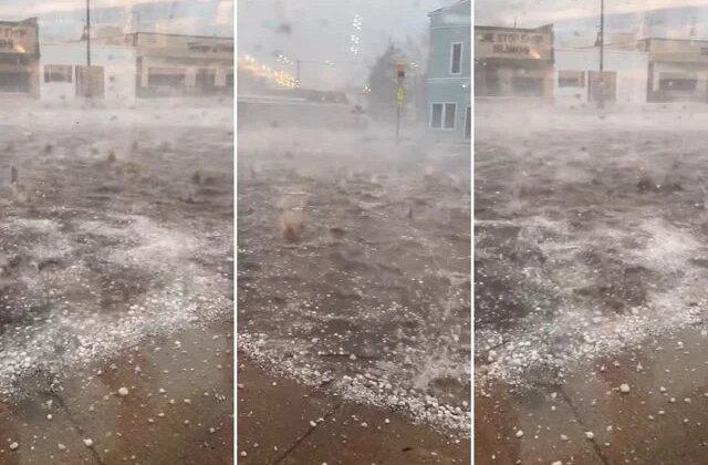 ABD’de dev dolu fırtınası, resmen gökten taş yağdı