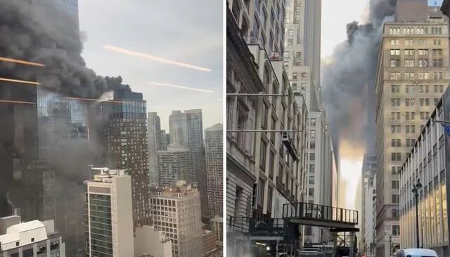 ABD’nin Manhattan bölgesinde bir binada yangın çıktı