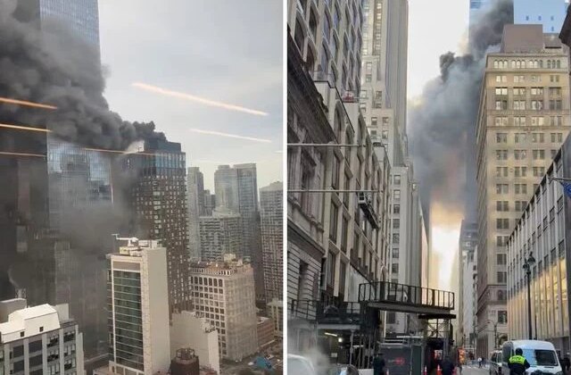 ABD’nin Manhattan bölgesinde bir binada yangın çıktı