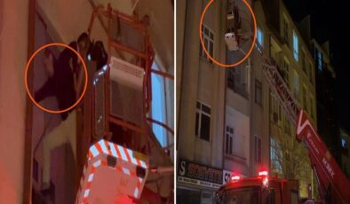 Alzheimer hastası annenin tanımadığı oğlu eve itfaiye merdiveniyle girdi