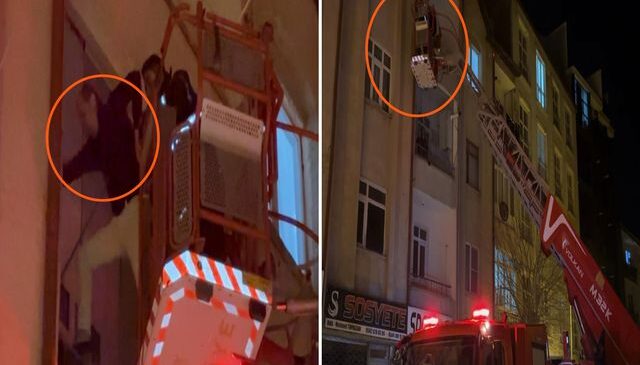 Alzheimer hastası annenin tanımadığı oğlu eve itfaiye merdiveniyle girdi