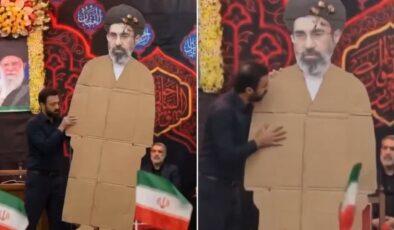 İddialar doğru mu? Törene Mücteba Hamaney’in maketi getirildi