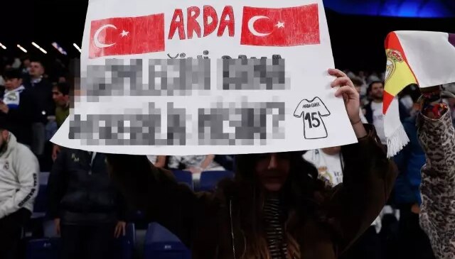 Arda Güler’e pankart açan Real Madridli taraftar, çevirinin azizliğine uğradı
