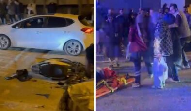 Batman’da feci kaza! Otomobil ile motosiklet çarpıştı