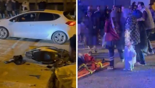 Batman’da feci kaza! Otomobil ile motosiklet çarpıştı