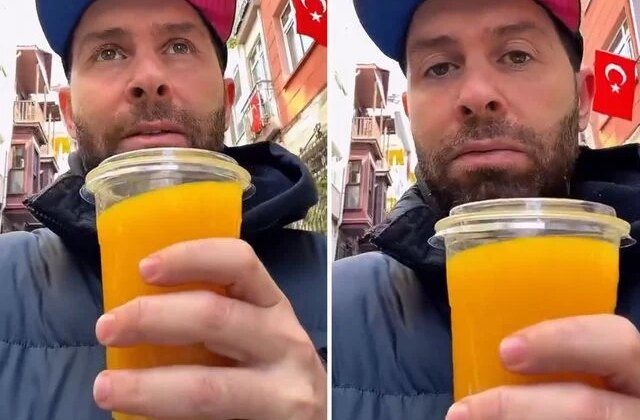 Bir bardak portakal suyuna, servet ödedi