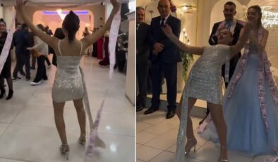 Böyle takı töreni görülmedi! Dansı davetlileri mest etti