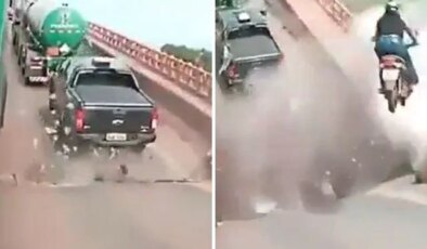 Brezilya’daki “Kıyamet” görüntüleri ilk kez ortaya çıktı: 50 metre yükseklikten Tocantins Nehri’ne çakıldılar