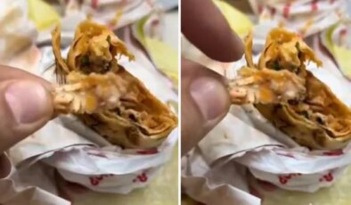 Bu artık başka seviye! Dürümün içinden çıkan şey inanılmaz