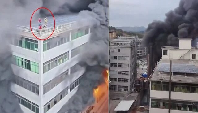 Can pazarı! Alevlerin sardığı binada mahsur kaldılar