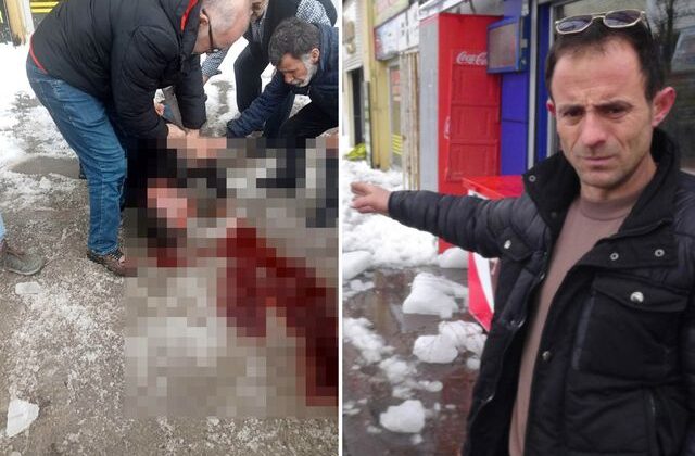 Çatından üzerine kar ve buz kütlesi düşen kişi ağır yaralandı