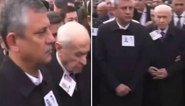 Cenaze töreninde Özel ile Bahçeli arasında dikkat çeken anlar