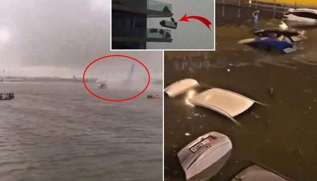 Dubai felaketi yaşıyor! Havalimanı dev bir havuza, yollar bataklığa döndü