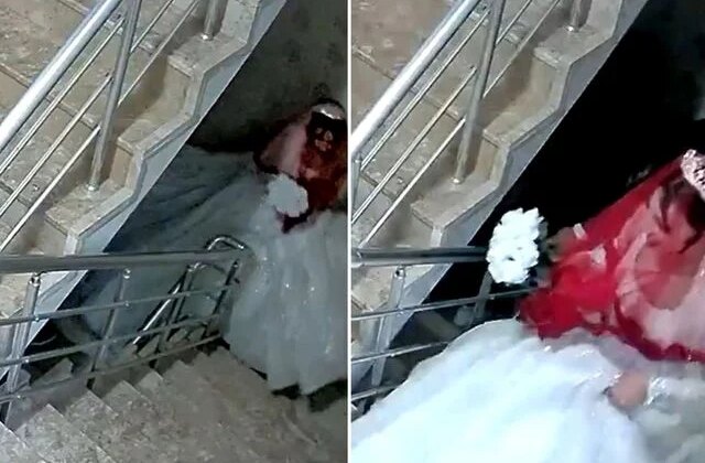 Düğün sonrası evlerinde baş başa kalmak isteyen gelin ve damada soğuk duş