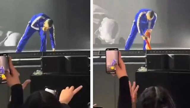 Dünyaca ünlü rapçi konserinde Galatasaray bayrağı açtı